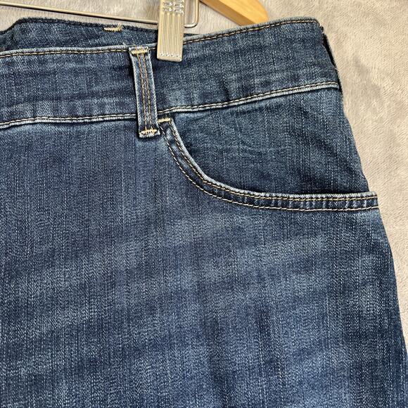 Lee Jeans Women's 22W Blue Relaxed Fit Straight Leg High Rise Stretch Denim - Picture 6 of 12